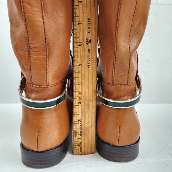 1 Day Sale Ralph Lauren Berna Bo CSL Polo Tan Vachetta Leather Tall Riding Boots - Picture 6 of 16
